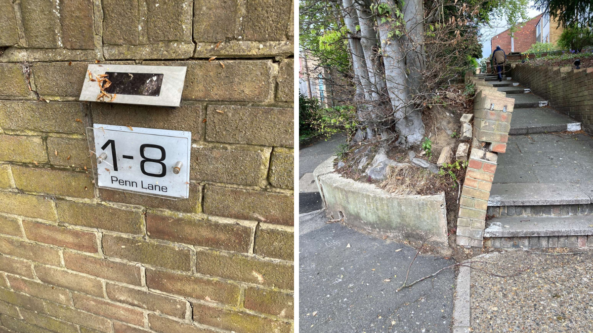 Leaning Wall on Penn Lane