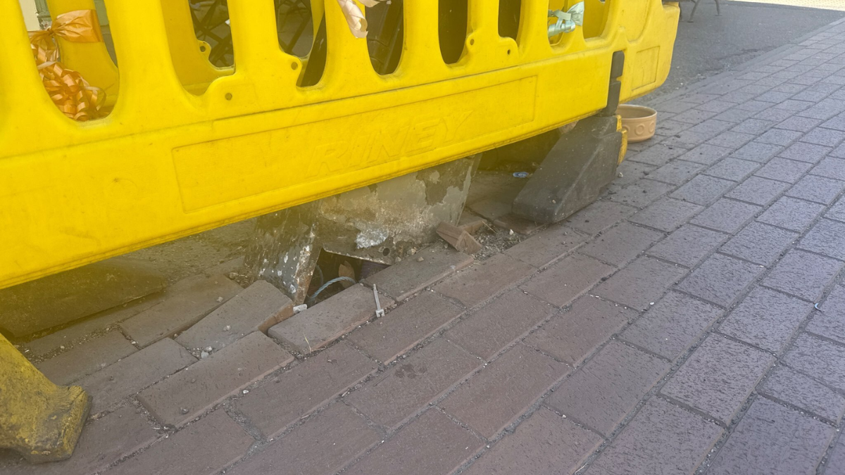 exposed cables